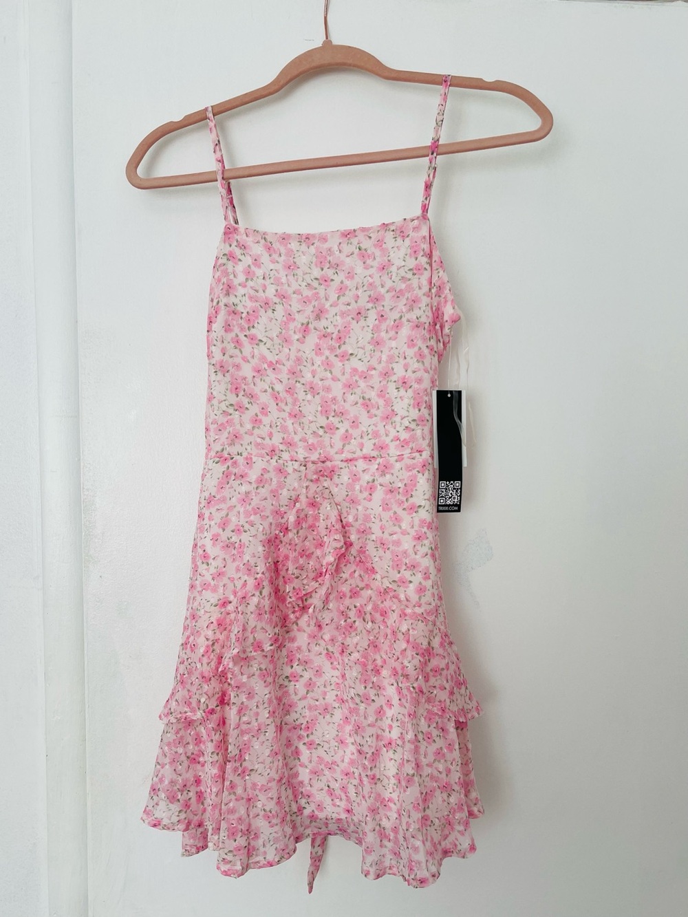 Trixxi Pink Floral Spaghetti-Strap Sundress